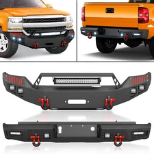 Rear Or Front Bumper W/ LED Lights For 2016-2018 Chevy Chevrolet Silverado 1500