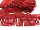 10 METRES MAHROON WITH GOLD BULLION FRINGE TASSEL TRIM 10CM UPHOLSTERY FRINGING
