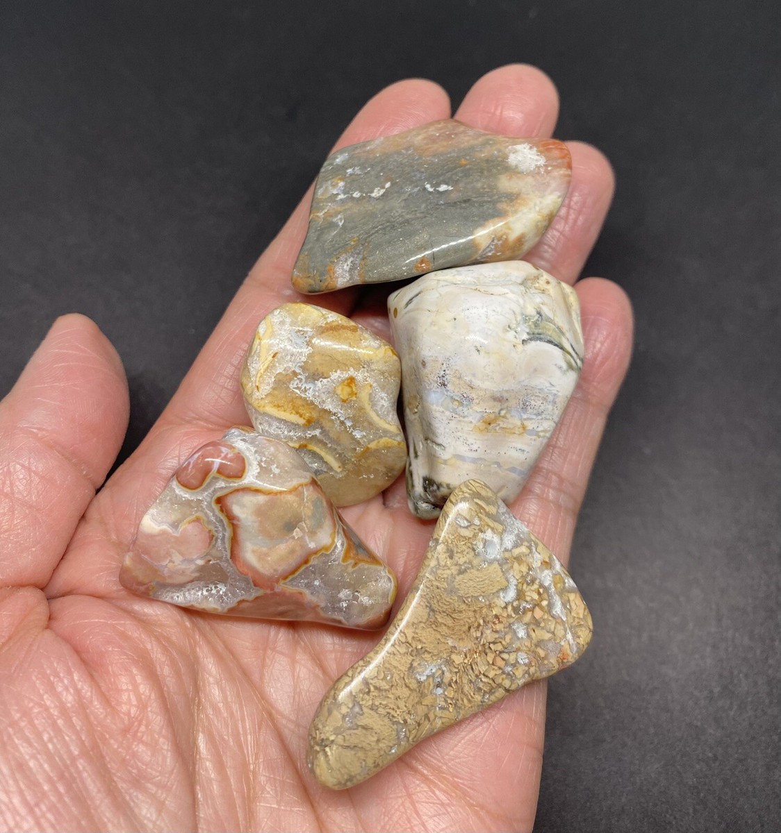 ☘️レア❤︎アイビスジャスパー ポイント✨天然石　パワーストーン IBIS JASPER Crystal Polished Stones From Madagascar 5pcs 118g