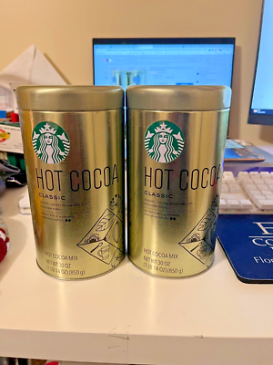 2x Starbucks Classic Hot Cocoa Mix 30oz Tins EMPTY Collectible | eBay