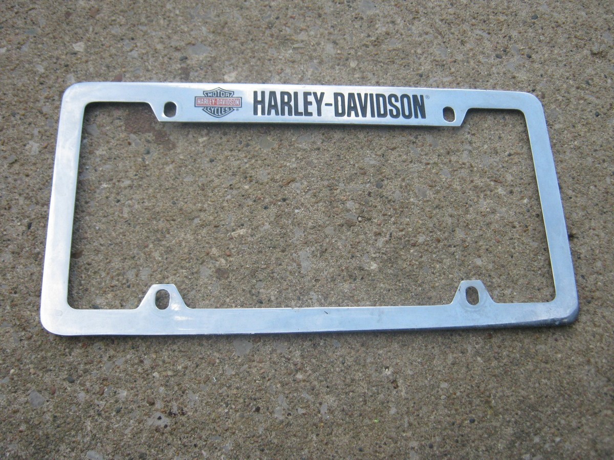 PAIR Vintage Harley Davidson Solid Brass License Plate Frame | eBay