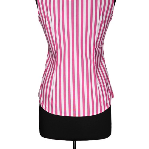 Banana Republic Women's Shirt Button Up Pink White Striped Preppy Summer Top 6P - Picture 8 of 8