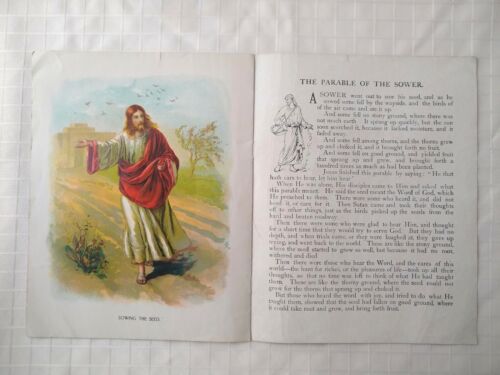 Stories From The Bible 1903 McLoughlin Bros. NY Softcover Color Litho Illustr - Picture 7 of 9