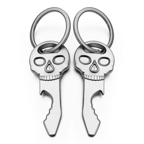 Vintage Skull Keychain With Bottle Opener KeyRing Thanksgiving Xmas Wedding Gift - Picture 1 of 8