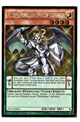 Yu-Gi-Oh Card: Luster Pendulum, the Dracoslayer PGL3-EN055 GOLD RARE 1st  Ed! EX | eBay