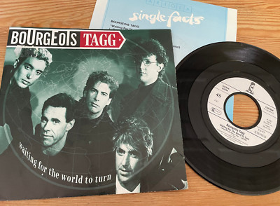 7'' Pop Bourgeois Tagg - Waiting For The World To Tu (2 Song) ISLAND presskit ptd