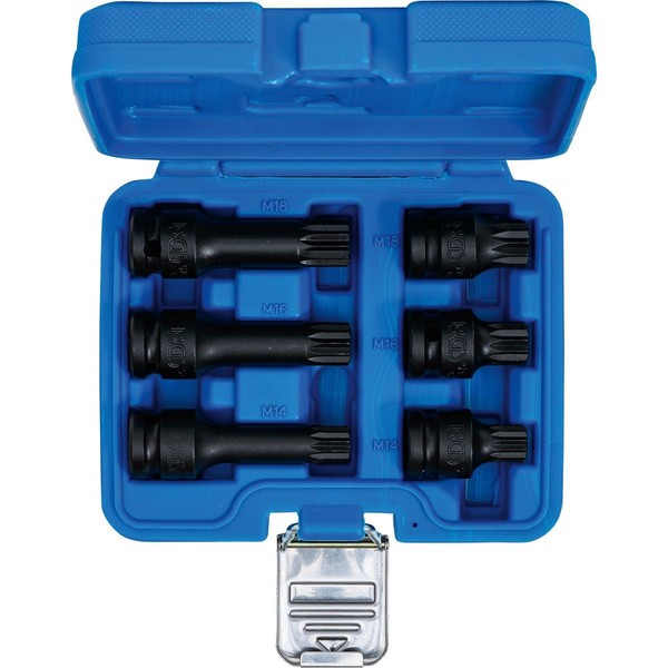 "Bgs Kraft-Bit-Satz Innenvielzahn M14 - M18 Vielzahn Xzn, Antrieb (1/2\"), 6-Tlg."-image