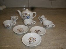 Vintage Made in Japan Ceramic Tea Set Girl  Boy Blowing Bubbles N5 
