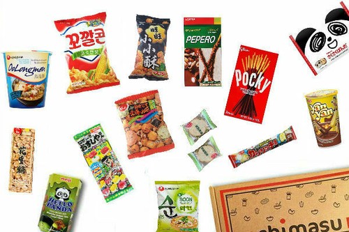 Cestino scatola snack asiatico [senza tè] - include snack giapponesi, coreani, cinesi -