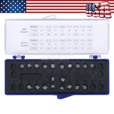 AZDENT Dental Orthodontic Clear Ceramic Brackets Braces Roth Slot.022 Hooks 345