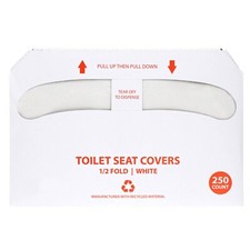 Flushable Disposable Toilet Seat Covers - 250 Count - Universal Fit