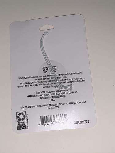 (1) Hallmark Harry Potter Metal Ornament/Backpack Clip/Bookmark FREE US SHIP - Picture 3 of 5