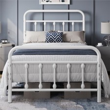 Single,Double,King Metal Bed Frame with Headboard and Footboard,Underbed Storage