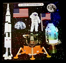 Mrs Grossman 6x6 inch Sheet Great Adventures 'Apollo Mission' (Vintage-Retired)