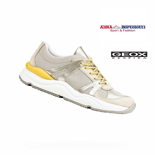 GEOX Sneaker donna traspirante Topazio in meshsuede taupe sabbia Scarpa P/e  20 | eBay