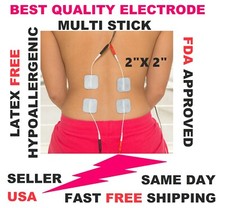 20ps MULTI STICK WHITE CLOTH ELECTRODE 2" x 2" for METTLER ELECTRONICS SYS STIM