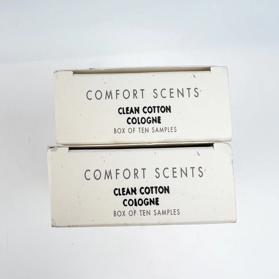 NUEVO Vintage Avon Comfort Aromas Algodón Limpio Colonia Muestras 2 Cajas 10 paquetes ea Foto 3 de 4