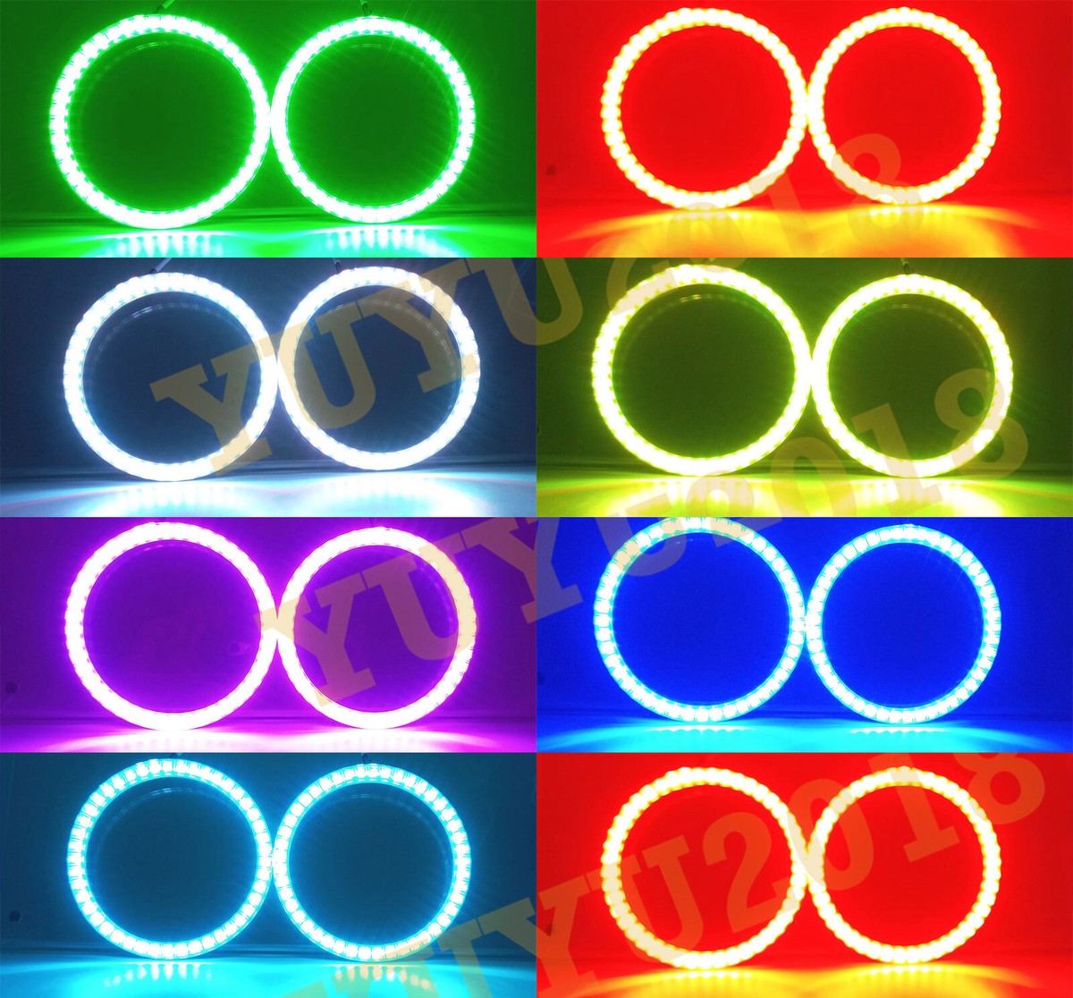 for Kawasaki Ninja ZZR600 05-08 ZX6R,ZX9R 00-02 RGB halo