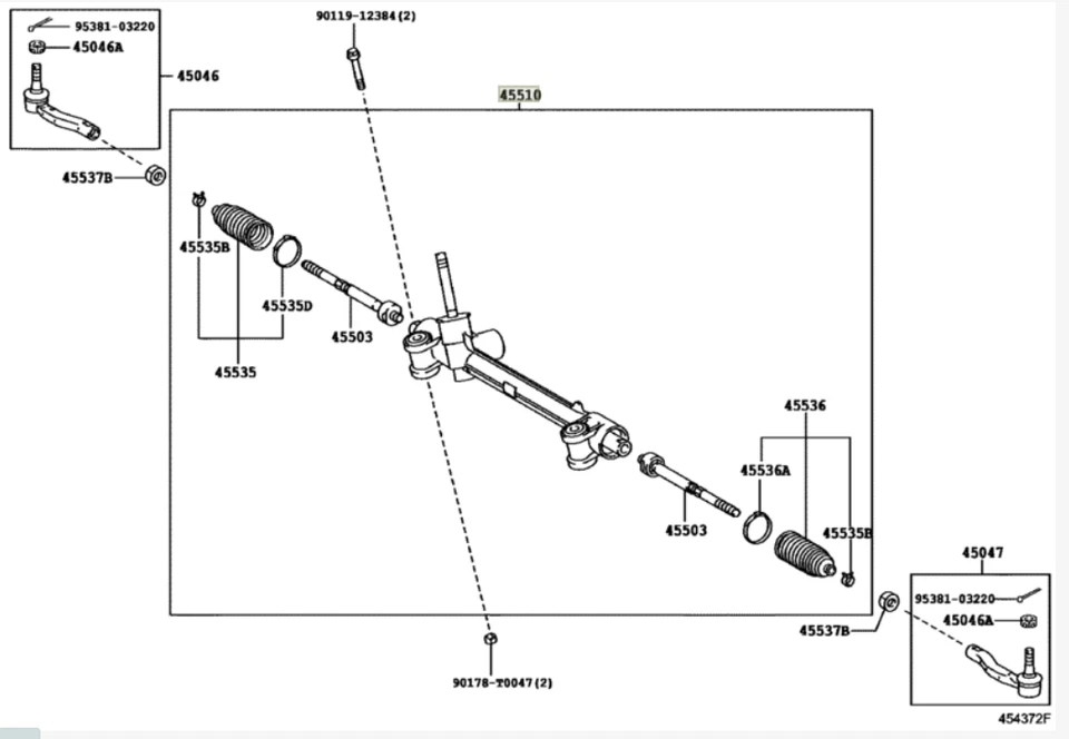 TOYOTA YARIS ECHO VIOS LIMO NCP91 NCP93 STEERING RACK BUSHING NEW Foto 2 de 4