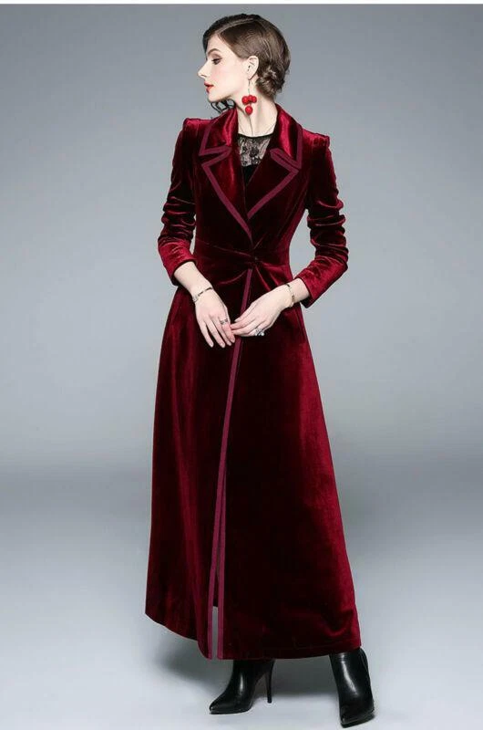 Full length sale velvet coat