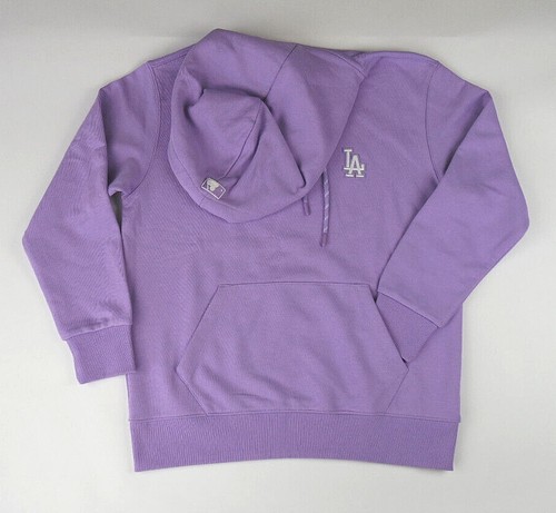 MLB LOS ANGELES DODGERS LAVENDER BASIC LOGO HOODIE Sz M - Picture 2 of 8