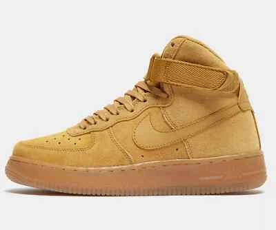 Nike Air Force 1 GS Mädchen Jungen Turnschuhe Weizenbraun Größe Uk 4,4,5,5,5,5,6