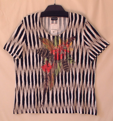 SAMOON Shirt Gerry Weber Jersey-Stretch sommerliches Damenshirt NEU Damen Gr.46