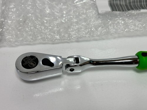 NEW Cornwell USA TRF72HNGB 1/4” Drive 72 Tooth Flex Head Ratchet Neon Green Soft - Picture 3 of 9