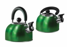 PLS GREEN 1.6 Litre Gas Hob Kettle With Folding Handle Caravan Motorhome 