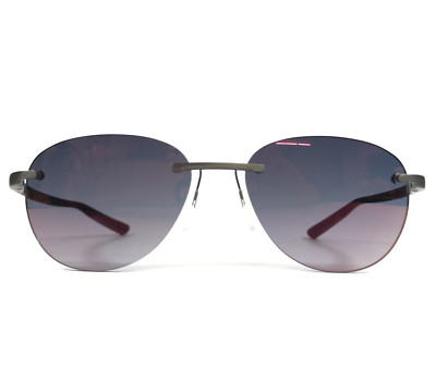 McLaren Sunglasses ML MS-85S02 C01 Ruthenium Gunmetal Red Frame w/ Purple Lenses