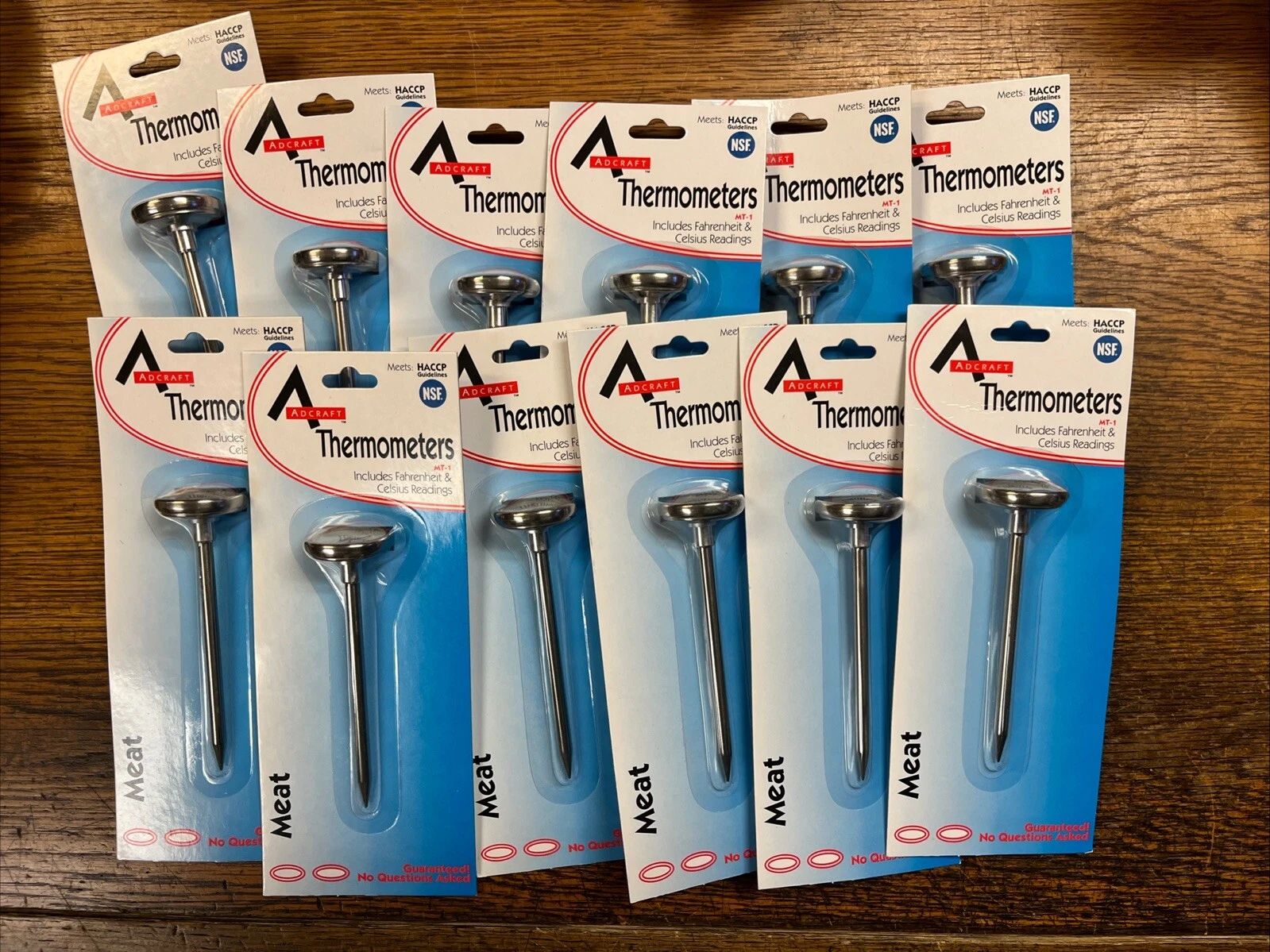 12 NIP, Stainless Steel Meat Thermometer Poultry Lamb Pork Beef Well Med Rare