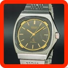Vintage 1982 SEIKO Silver Wave 6030-5280 Black Dial Square Men Watch