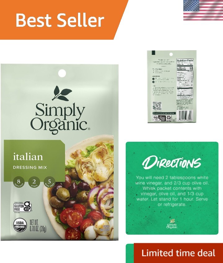 Italian Salad Dressing Mix Organic, No Toxic Additives, 12 Pack