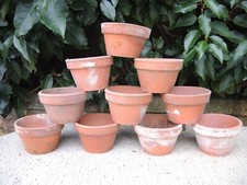 10 vasi per piante in terracotta vintage 3,5" (13E)