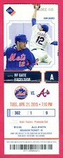 FULL TICKET! 4/21/15 METS/BRAVES-KEVIN PLAWECKI MLB DEBUT & CAREER HITS #1&2