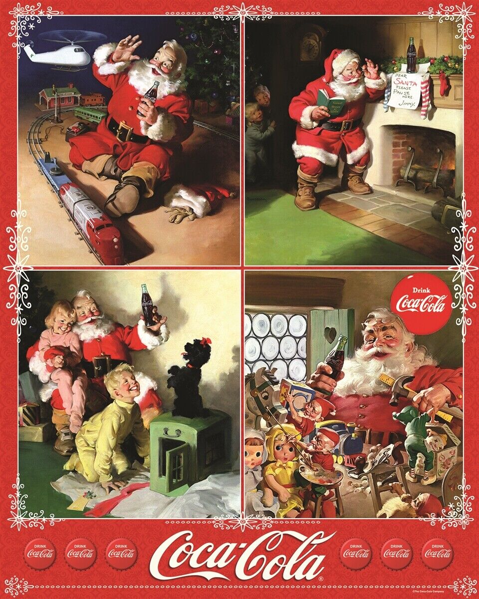 COCA-COLA BUFFALO GAMES PUZZLE ~ A GIFT FOR SANTA w/ POSTER 1,000 Pcs