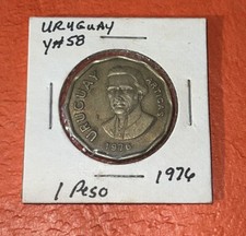 Uruguay 1976 - 1 Nuevo Peso Aluminum-Bronze Coin - Y#58