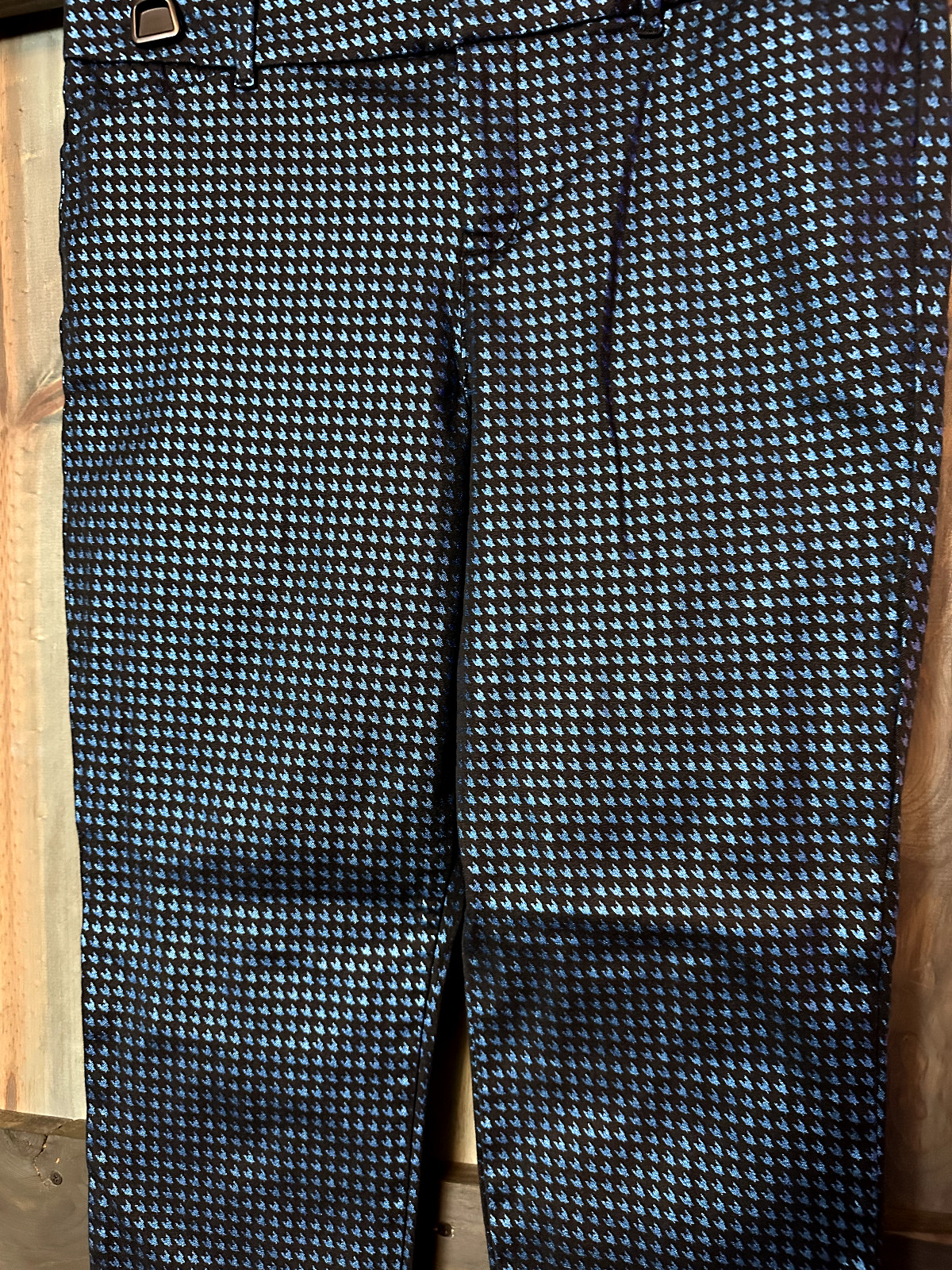 Old Navy Pixie Black Metallic Blue Houndstooth Sl… - image 2