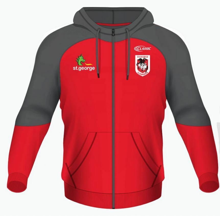 St George ILL Dragons NRL Players Classic Zip Hoody Hoodie Sizes S