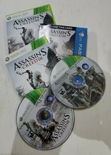 Assassin's Creed III 3 Xbox 360 Complete with Manuals and 2 Discs