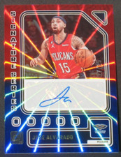Jose Alvarado 2023-24 Panini Donruss Signature Autograph Red Blue Laser (17/25)