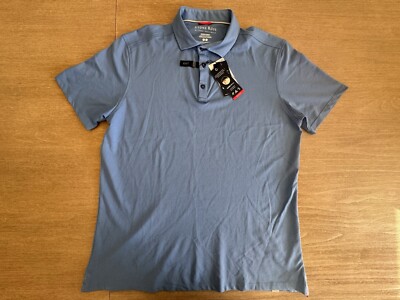Stone Rose Men s Polo Knit Dry Touch Blue Size M BNWT
