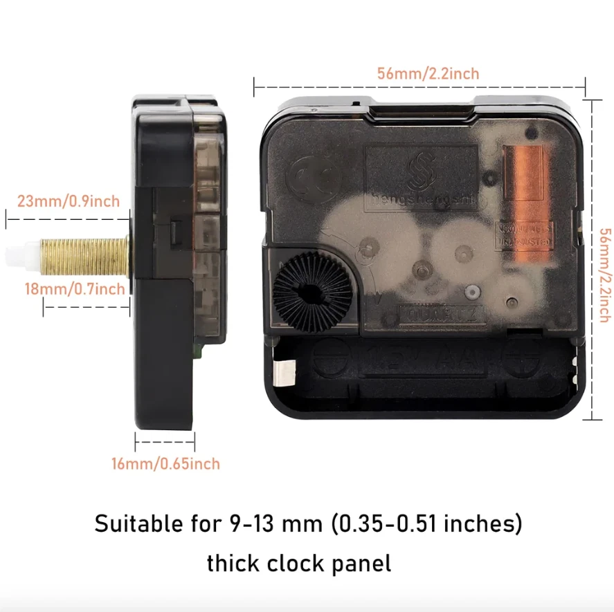 4 pack New Replacement Quartz Clock Movement Mechanism Motor Silver Metal Hands - Image 4 of 4