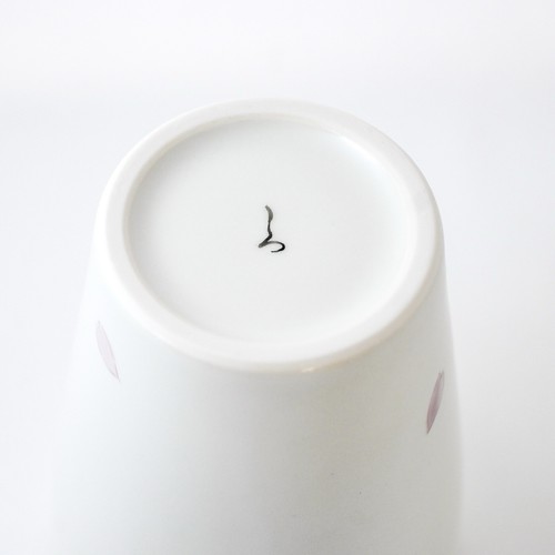 Japanese Large Tea Cup Sakura Cherry Blossom Pink & Sparrow Ceramic Seto ware - Picture 10 of 11