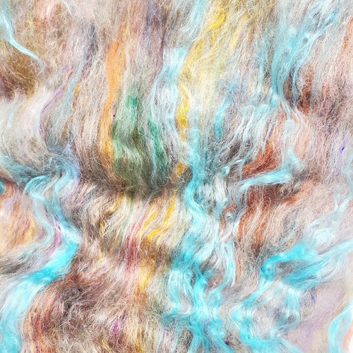 Carded Art Batt 3.25 Oz Merino Top Wool Hand Dye Alpaca Silk Fiber Multicolor - Picture 12 of 18