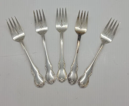 Towle French Provincial Lot Of 5 Salad Forks Sterling 192 Grams Scrap or Use
