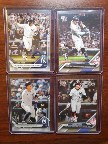 2024 & 2025 Topps Now AARON JUDGE 4 Card Lot 1000th Hit,1st Post Hr,4th 30hr