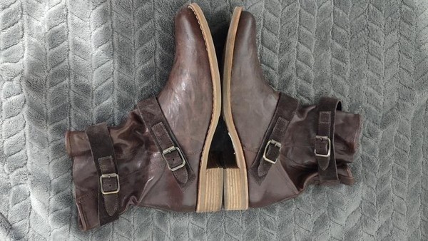 Women Paul Green Boots Brown Leather 40 #C48H