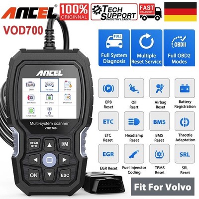 ANCEL VOD700 für VOLVO   Vollsystem-OBD2-Scanner Fahrzeugdiagnosegerät TPMS DPF
