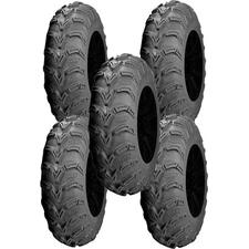 (QTY 5) 25x12-9 ITP Mud Lite A/T  LRC Black Wall Tires